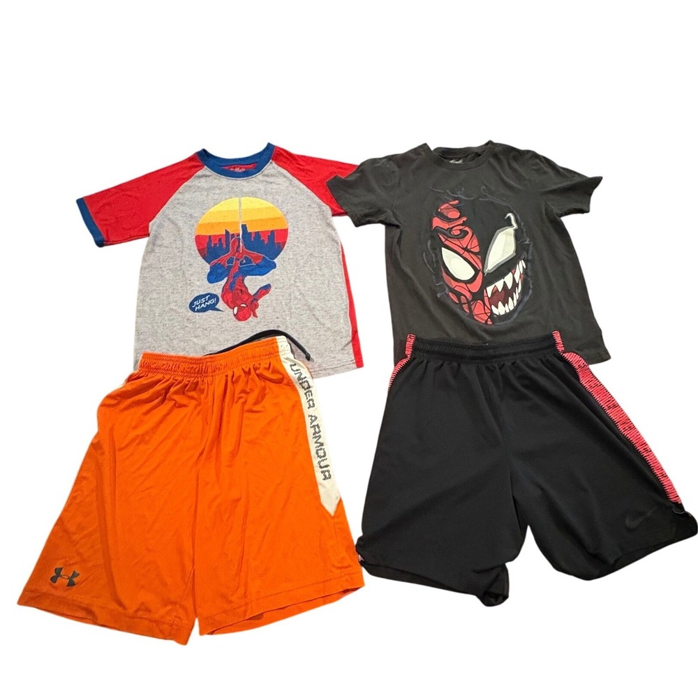 Boys Marvel Spider-Man Nike Under Armour 4 Pc Clothing Lot Size‎ 10-12 Medium